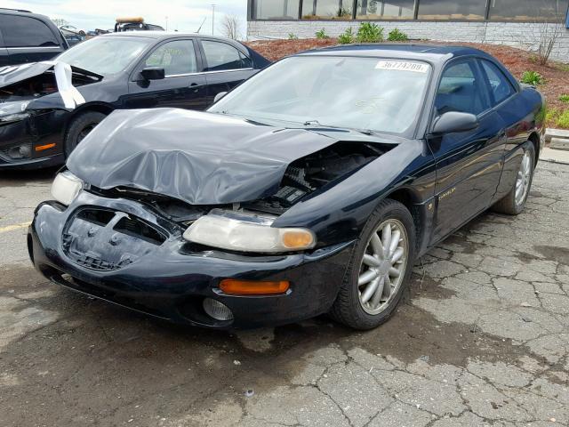 4C3AU52N5VE195136 - 1997 CHRYSLER SEBRING LX BLACK photo 2