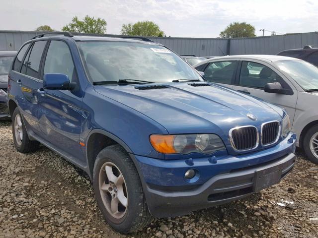 5UXFA53543LV96503 - 2003 BMW X5 3.0I BLUE photo 1