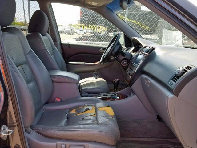 2HNYD18624H525756 - 2004 ACURA MDX TOURIN GRAY photo 5