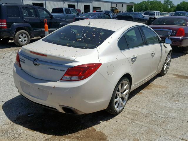 2G4GV5GV1C9141387 - 2012 BUICK REGAL GS WHITE photo 4