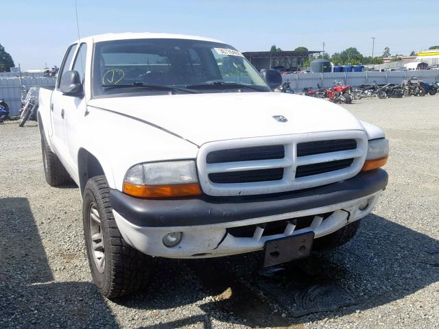 1D7HG38N73S226566 - 2003 DODGE DAKOTA QUA WHITE photo 1