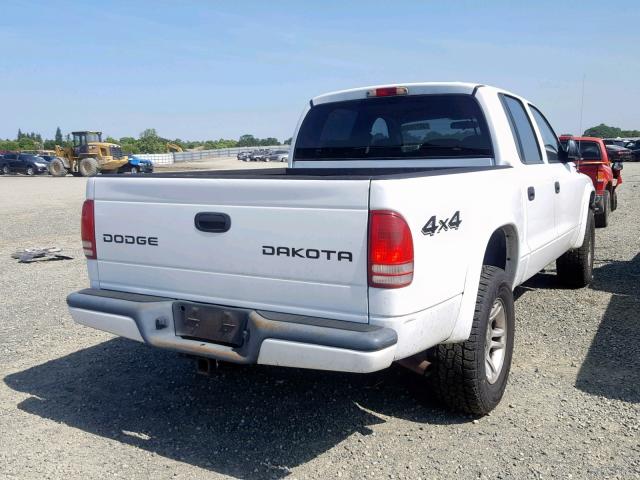 1D7HG38N73S226566 - 2003 DODGE DAKOTA QUA WHITE photo 4