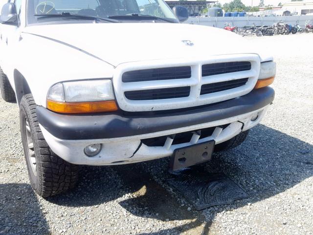 1D7HG38N73S226566 - 2003 DODGE DAKOTA QUA WHITE photo 9