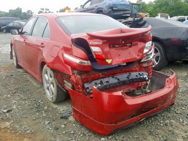 4T1BE46K47U104600 - 2007 TOYOTA CAMRY NEW RED photo 3
