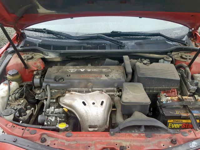 4T1BE46K47U104600 - 2007 TOYOTA CAMRY NEW RED photo 7