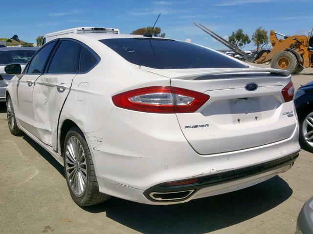 3FA6P0K96DR345479 - 2013 FORD FUSION TIT WHITE photo 3