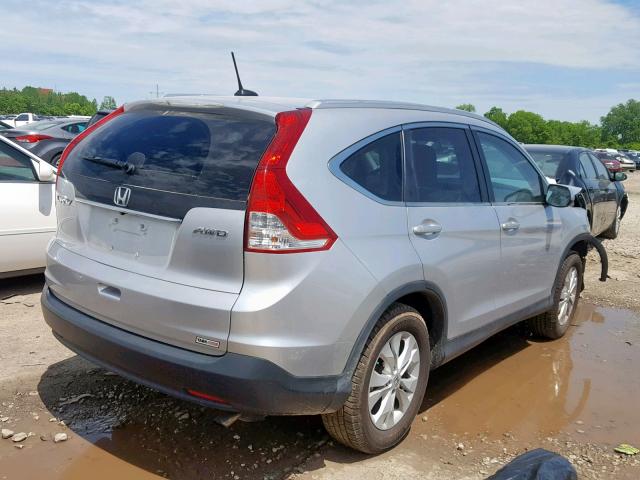 2HKRM4H71EH647859 - 2014 HONDA CR-V EXL SILVER photo 4