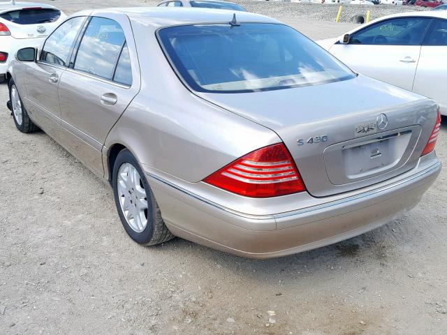 WDBNG70J23A369538 - 2003 MERCEDES-BENZ S 430 SILVER photo 3