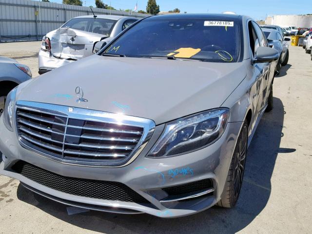 WDDUG8CBXFA122298 - 2015 MERCEDES-BENZ S 550 GRAY photo 2