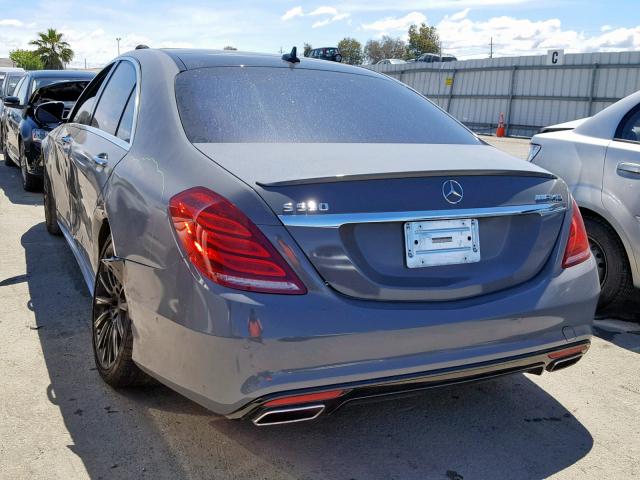 WDDUG8CBXFA122298 - 2015 MERCEDES-BENZ S 550 GRAY photo 3