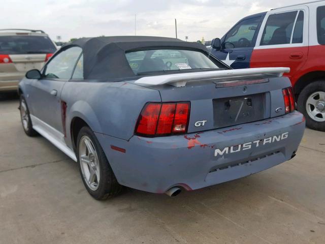 1FAFP45X13F438438 - 2003 FORD MUSTANG GT GRAY photo 3