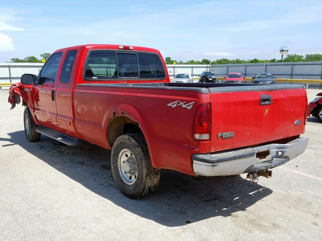 1FTNX21F61EA55623 - 2001 FORD F250 SUPER RED photo 3