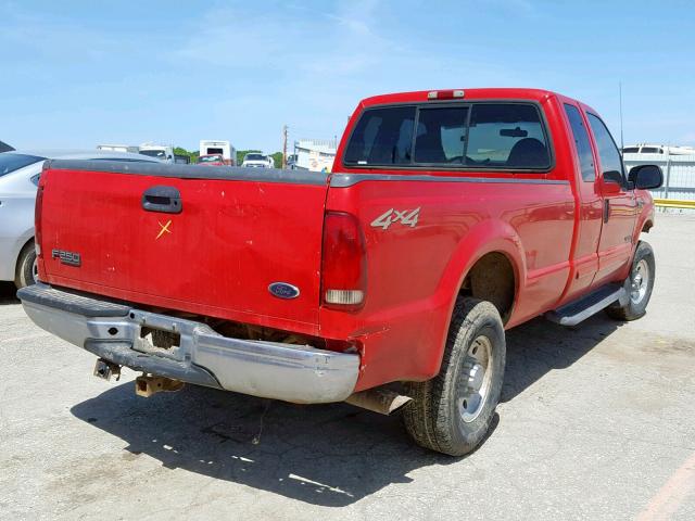 1FTNX21F61EA55623 - 2001 FORD F250 SUPER RED photo 4