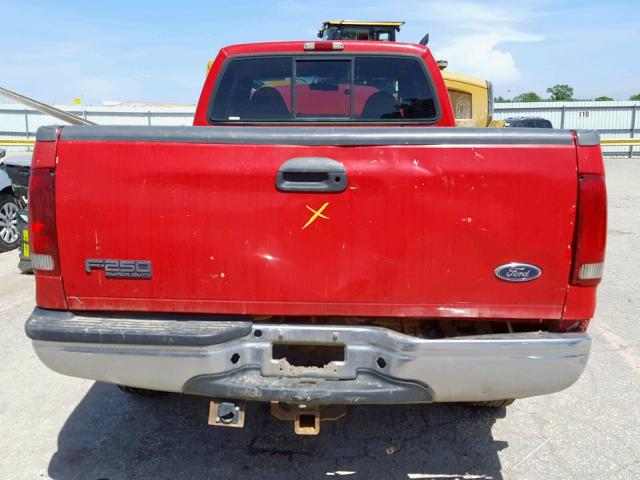 1FTNX21F61EA55623 - 2001 FORD F250 SUPER RED photo 6