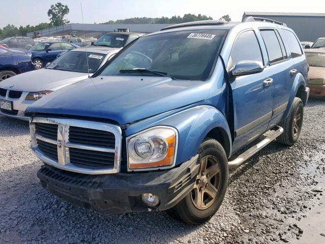 1D4HB48N96F151318 - 2006 DODGE DURANGO SL BLUE photo 2