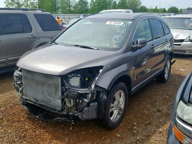 5J6RE4H75AL081282 - 2010 HONDA CR-V EXL GRAY photo 2