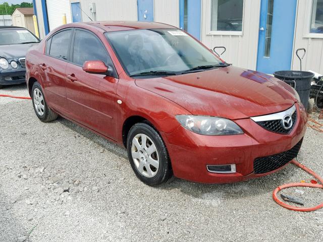 JM1BK12F081152618 - 2008 MAZDA 3 I BURGUNDY photo 1