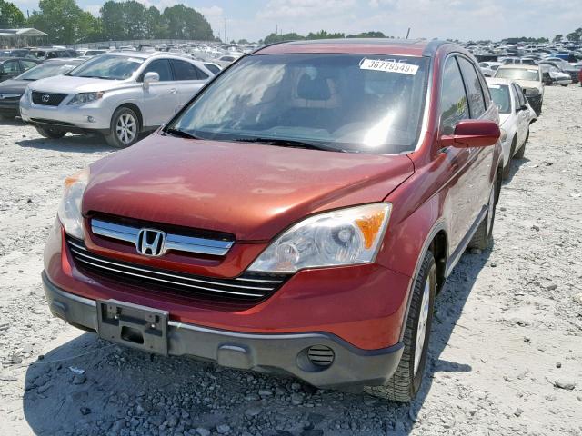 JHLRE48759C006375 - 2009 HONDA CR-V EXL MAROON photo 2