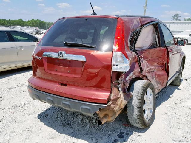 JHLRE48759C006375 - 2009 HONDA CR-V EXL MAROON photo 4