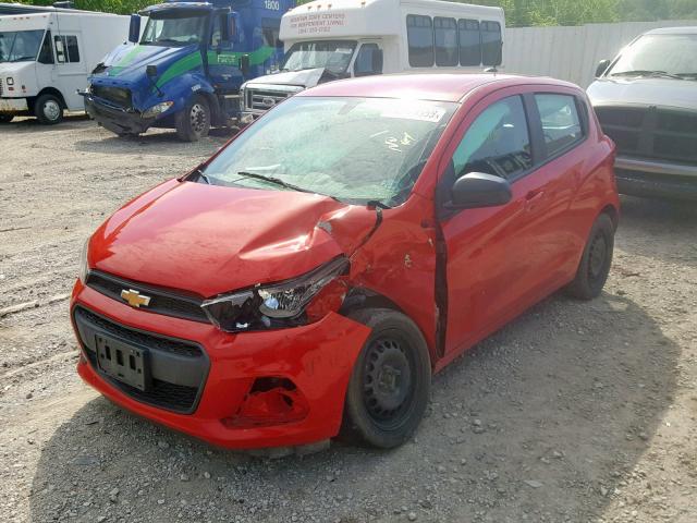 KL8CA6SA0HC730092 - 2017 CHEVROLET SPARK LS RED photo 2