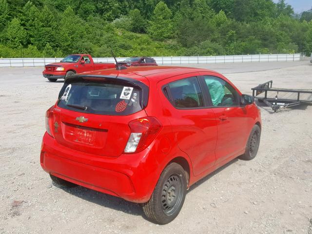 KL8CA6SA0HC730092 - 2017 CHEVROLET SPARK LS RED photo 4