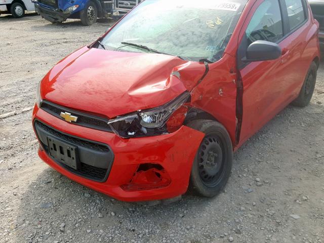 KL8CA6SA0HC730092 - 2017 CHEVROLET SPARK LS RED photo 9