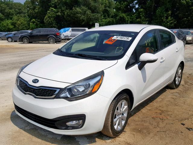 KNADN4A38D6229951 - 2013 KIA RIO EX WHITE photo 2