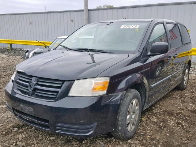 1D8HN44H88B118715 - 2008 DODGE GRAND CARA BLACK photo 2