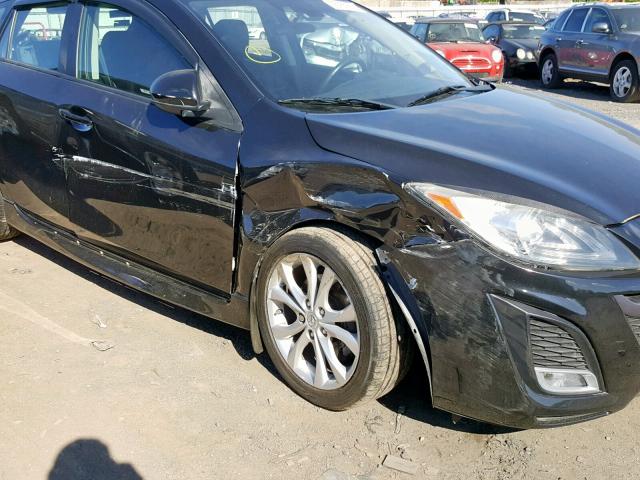 JM1BL1H60A1267987 - 2010 MAZDA 3 S BLACK photo 9