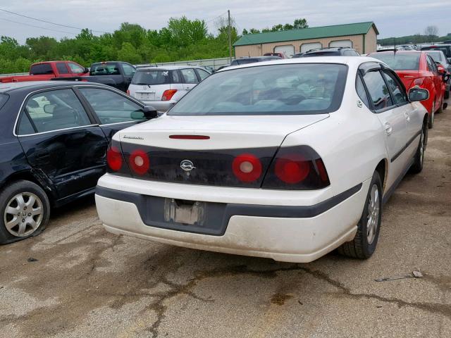 2G1WF52E759272453 - 2005 CHEVROLET IMPALA WHITE photo 4