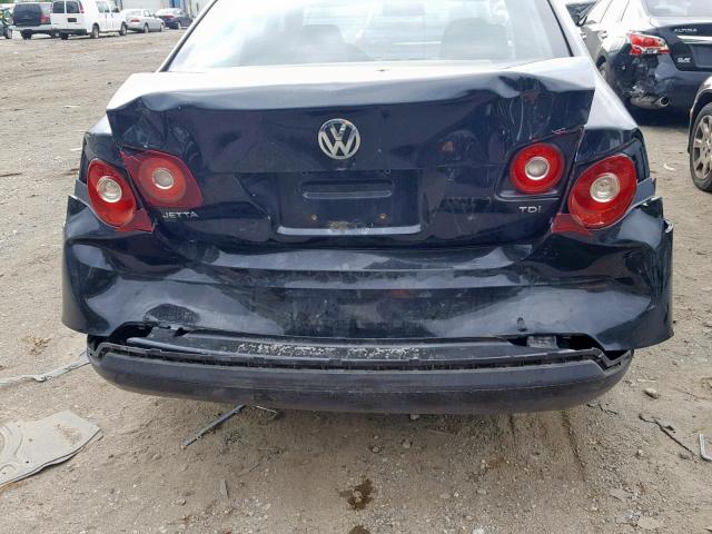 3VWAL7AJ3AM155178 - 2010 VOLKSWAGEN JETTA TDI BLACK photo 9