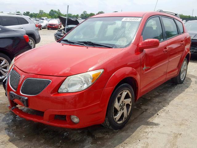 5Y2SL63865Z414519 - 2005 PONTIAC VIBE RED photo 2