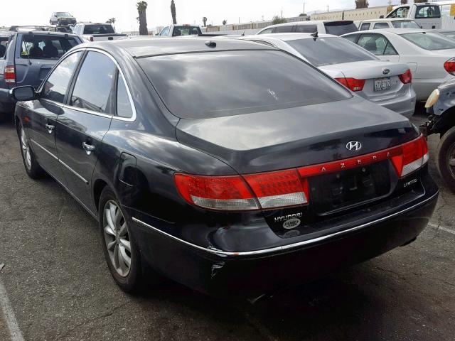 KMHFC46FX8A331917 - 2008 HYUNDAI AZERA SE BLACK photo 3