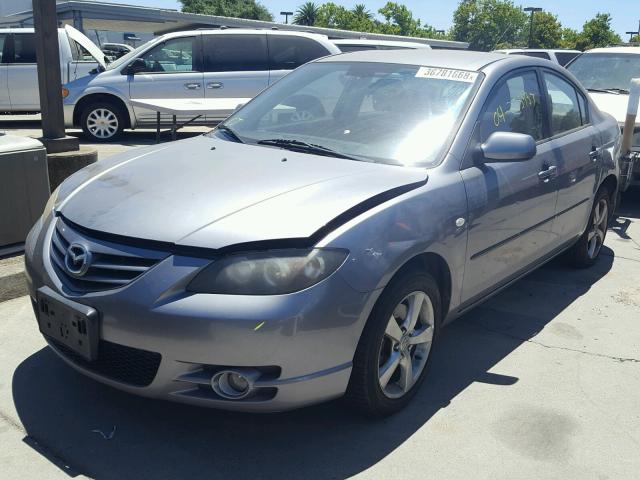 JM1BK123141103380 - 2004 MAZDA 3 S GRAY photo 2