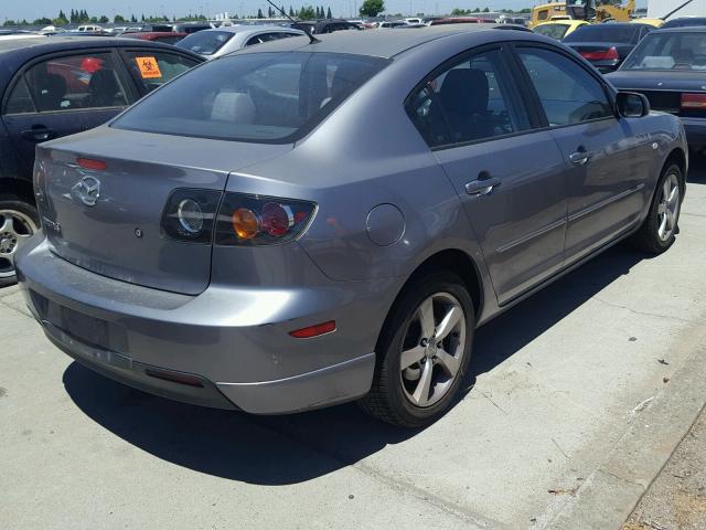 JM1BK123141103380 - 2004 MAZDA 3 S GRAY photo 4