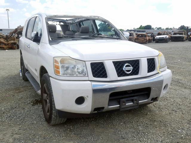 5N1AA08B65N716494 - 2005 NISSAN ARMADA SE WHITE photo 1