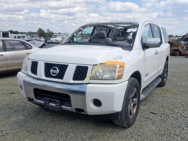 5N1AA08B65N716494 - 2005 NISSAN ARMADA SE WHITE photo 2