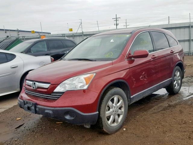 JHLRE48777C090471 - 2007 HONDA CR-V EXL RED photo 2