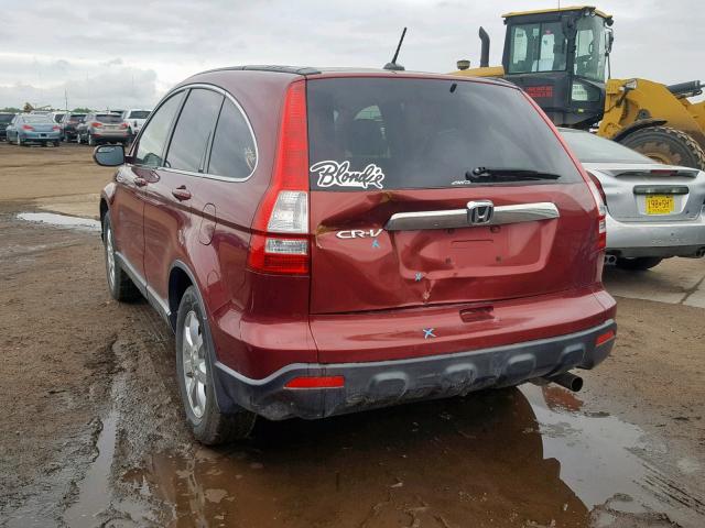 JHLRE48777C090471 - 2007 HONDA CR-V EXL RED photo 3