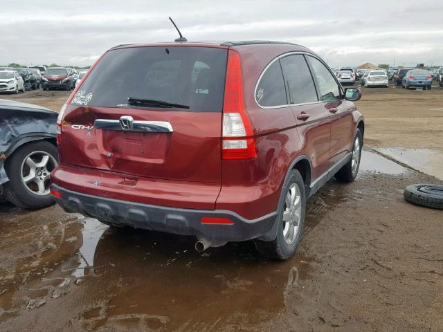 JHLRE48777C090471 - 2007 HONDA CR-V EXL RED photo 4