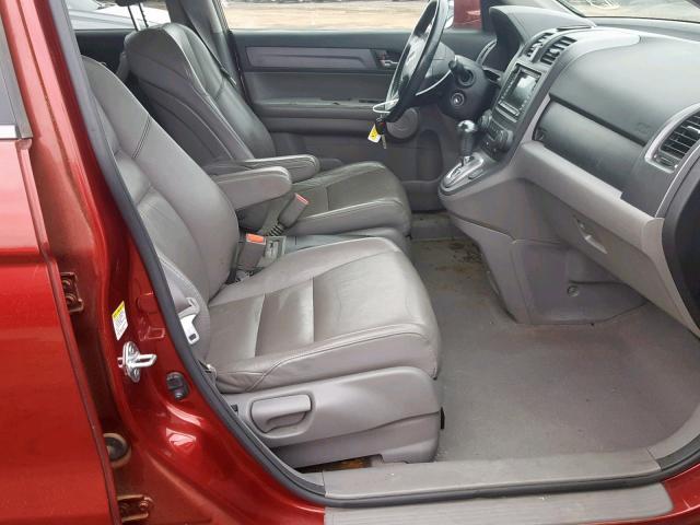 JHLRE48777C090471 - 2007 HONDA CR-V EXL RED photo 5