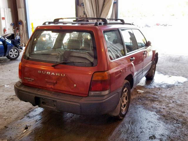 JF1SF6351XH703867 - 1999 SUBARU FORESTER L RED photo 4