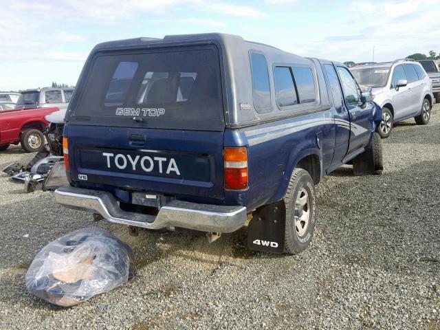 4TAVN13D4PZ114290 - 1993 TOYOTA PICKUP 1/2 BLUE photo 4