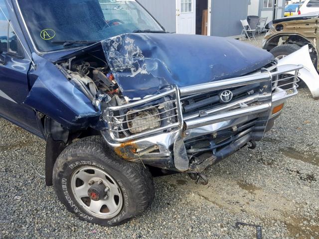 4TAVN13D4PZ114290 - 1993 TOYOTA PICKUP 1/2 BLUE photo 9