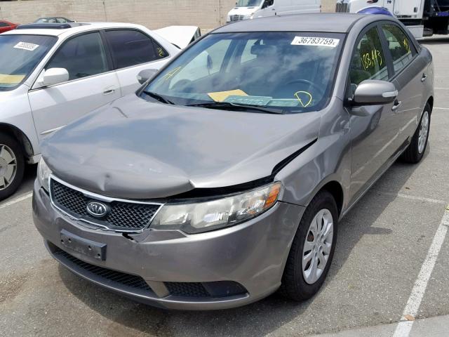 KNAFU4A20A5309863 - 2010 KIA FORTE EX GRAY photo 2