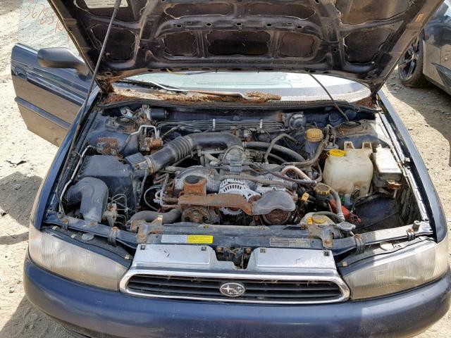 4S3BK4353T6932826 - 1996 SUBARU LEGACY L BLUE photo 7