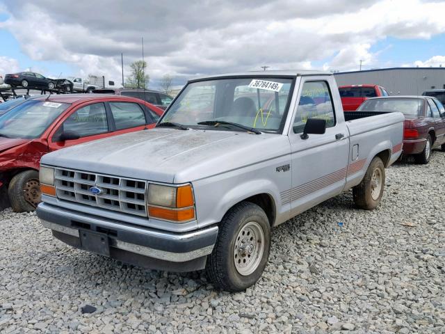 1FTCR10A7NUC47937 - 1992 FORD RANGER SILVER photo 2