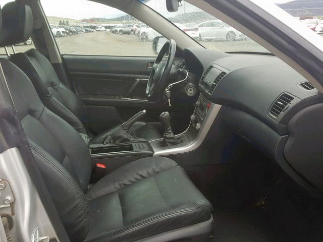 4S3BL676X66219647 - 2006 SUBARU LEGACY GT SILVER photo 5