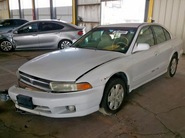 4A3AA46G2XE083096 - 1999 MITSUBISHI GALANT WHITE photo 2