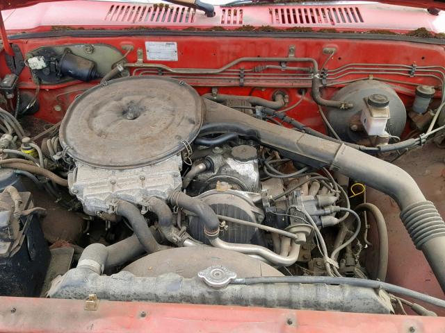 JM2UF1133K0790696 - 1989 MAZDA B2200 SHOR RED photo 7